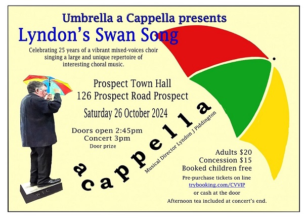 'Lyndon's Swansong' 25 year Celebration Concert SAT.26OCT 3PM